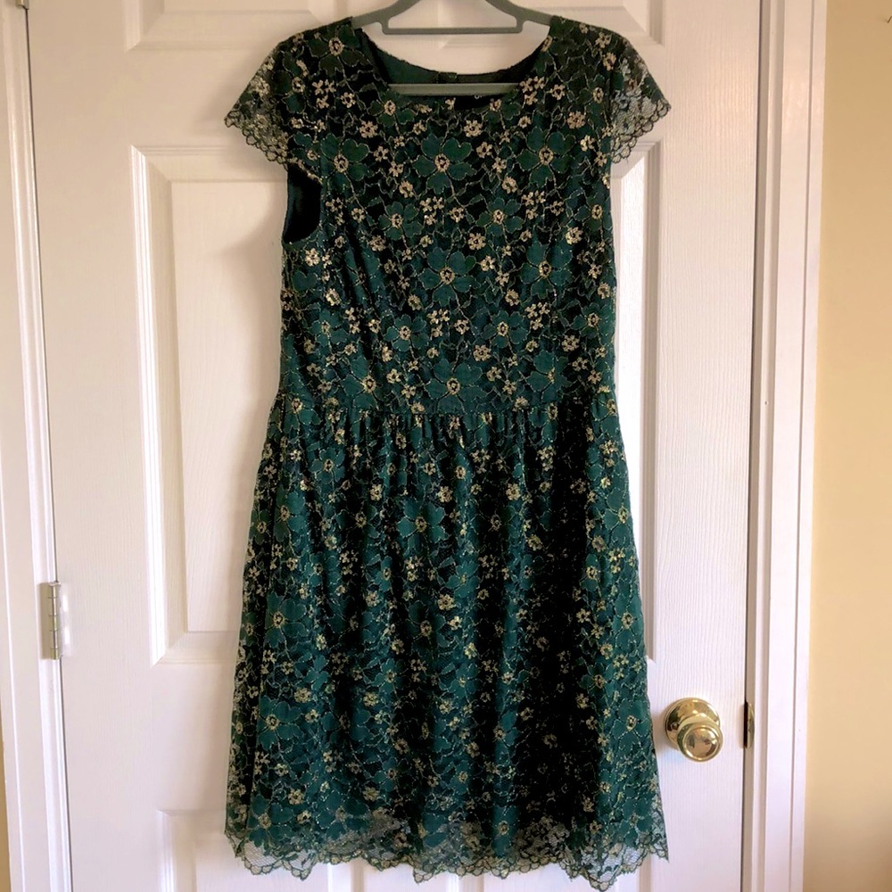 Green and gold dress